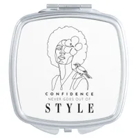 Confidence and Beauty Positive Affirmation Compact Mirror