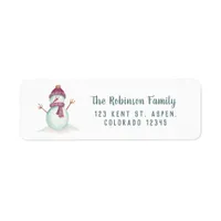Fun Snowman Christmas Label