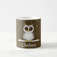 Vintage Snow Owl Holiday Coffee Mug