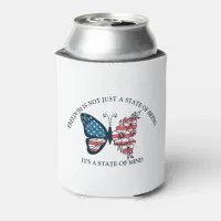 4th of July Butterfly  Can Cooler