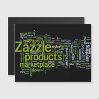 Zazzle Word Cloud Green and Black