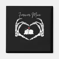 Mine, Valentines Day Classic - Skeleton Hands Hear Magnet