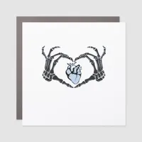 Skeleton Heart Hands Clean Graphic Mood Car Magnet