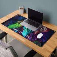 vibrant and visually striking arrangement of leave desk mat