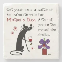 Wine for Mother's Day Stone Coaster