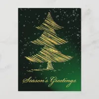 elegant green Corporate Greeting PostCards