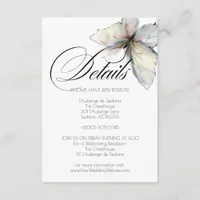 Details Elegant Abstract Ink Pastel Butterflies Enclosure Card