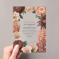 Apricot Cream, Soft Coral & Warm Terracotta Acrylic Invitations
