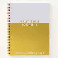 Minimalist Gold Foil Name Gratitude Journal