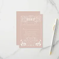 Art Nouveau Wedding RSVP card