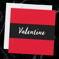 Simple Modern Red Valentine's Day Valentine Card