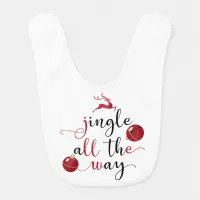 jingle all the way baby bib