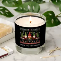 Funny Colorful Pixelated Gnome for the Holidays Scented Candle