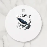 F-Caw-F Funny Bird Crow Favor Tags