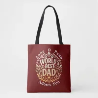 World's Best Dad - Customizable Father's Gift Tote Bag