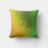 Shades of Green and Gold Pattern Pillow