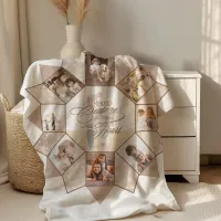 Memories Photo Collage Earth Tones ID1016 Fleece Blanket