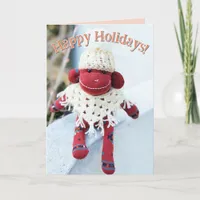 Sock Monkey - Native American Christmas Card