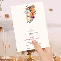 Modern Minimalist Champagne Sip & See Baby Shower  Invitation