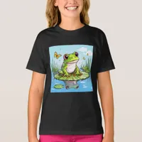 Cute Frog on a Lily Pad T-Shirt