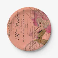 Pink Flower Fairy Paper Plates