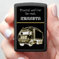 Luxury Gold Semi-Truck Image Zippo Lighter