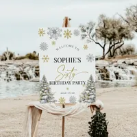 Winter 60th Birthday Welcome sign