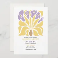 Butter & Wisteria Abstract Floral Boho Wedding Invitation