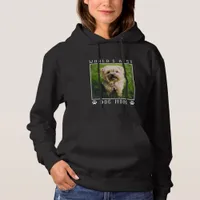 World's Best Dog Mom White Paw Prints Pet Photo Hoodie