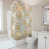 Charming Daisy Collection Versatile Floral Pattern Shower Curtain