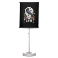 F-Caw-F Bird Crow Funny Crow Bird Cawing Grunge Re Table Lamp