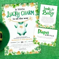 Lucky Charm Irish Baby Shower Invitation