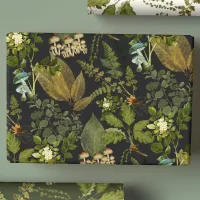 Victorian Gothic Dark Botanicals Forest Glam  Wrapping Paper Sheets