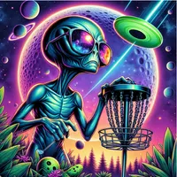 Alien Disc Golfing