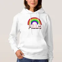 LGBTQIA+ Ally | Cute Rainbow and Heart Pride  Hoodie