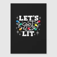 Let's Get Lit Drinking Santa Hat Christmas Lights 