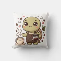 Turtle Barista Pillow Kawaii Clipart