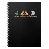 Peace Halloween Peace Sign Skeleton Witchs Hands Notebook
