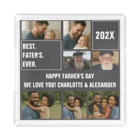 Best Father Ever Acrylic Tray – Personalized Photo