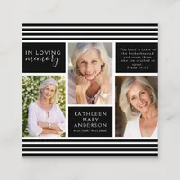 Modern Photo Collage Funeral Sympathy Poem Card