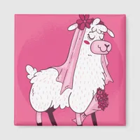 Llama Bride Magnet