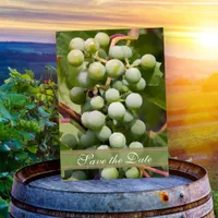 Green Grapes Vineyard Wedding Save the Date Invitation