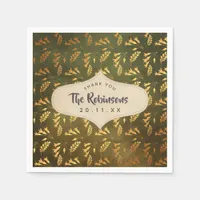 Gold Foil Thanksgiving Napkins