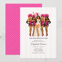 Last Show Before the Vows Las Vegas Showgirl Bach Invitation