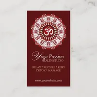 Yoga Om Passion New Age Business Cards