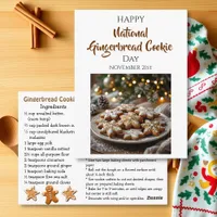 Happy National Gingerbread Cookie Day | Nov 21st Postcard