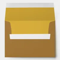 Coffee Gold Insert Wedding Envelope