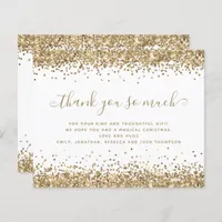 Budget Gold Glitter Christmas Thank You