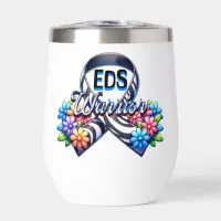 EDS Warrior | Ehlers-Danlos Syndrome T-Shirt Thermal Wine Tumbler