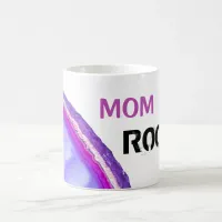 *~* MOM ROCKS Stones Lapidary Agate Crystals Coffee Mug